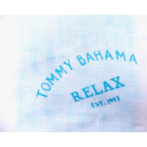 NEW! Tommy Bahama Relax 100% Linen Button Front Shirt Striped Blue White XXL - Picture 6 of 6